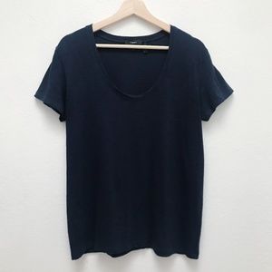 Theory 100% Cotton Navy Tee